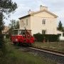 La draisine devant la gare de Camps