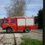 Arrivée du premier véhicule des pompiers