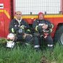 Les sapeurs-pompiers se reposent des conditions difficiles