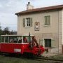 La draisine devant la gare de Camps