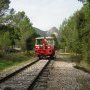La draisine devant la carrière du Candélon